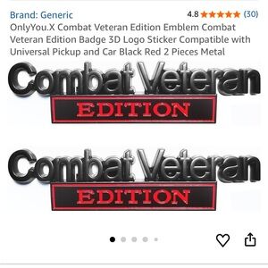 Combat Veteran Edition Metal Badge